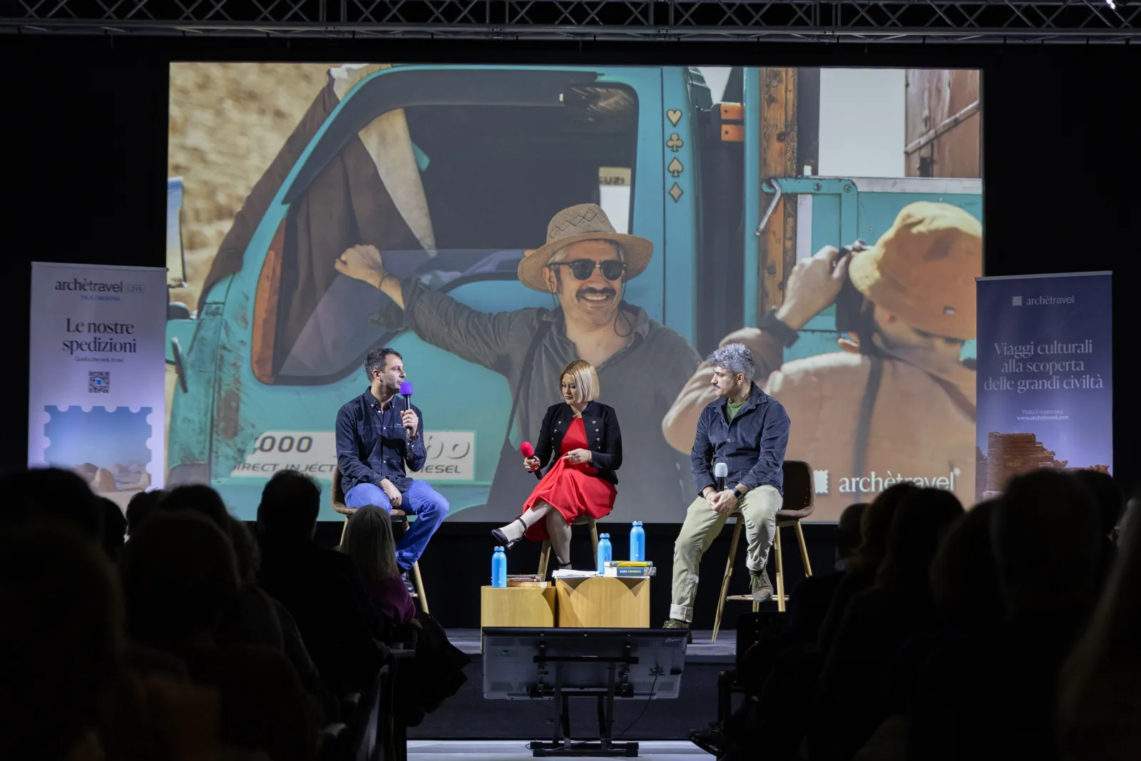 Tiziano Salerno e Andrea Dattoli sul palco di archètravel Live.