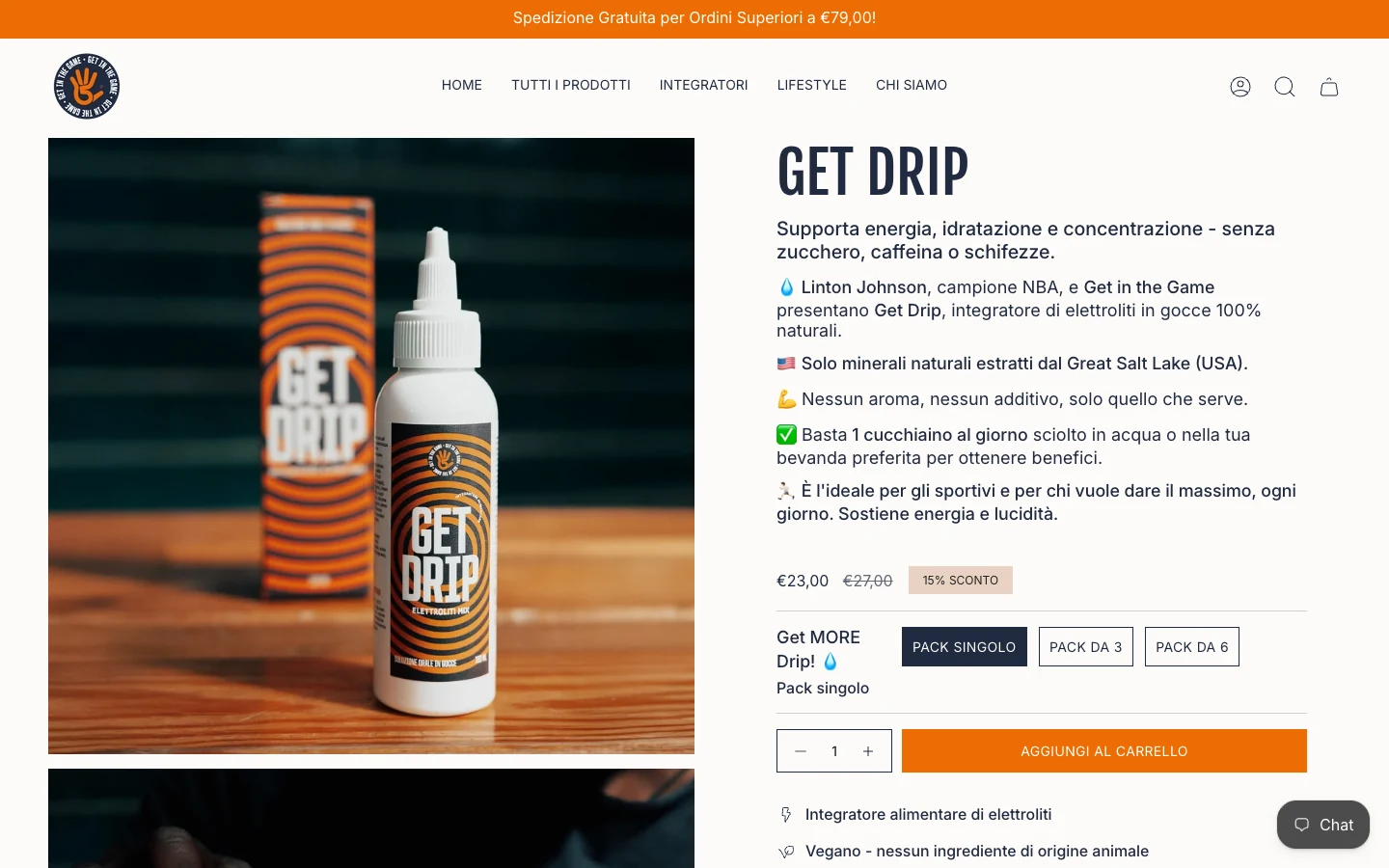 Get Drip, negozio online