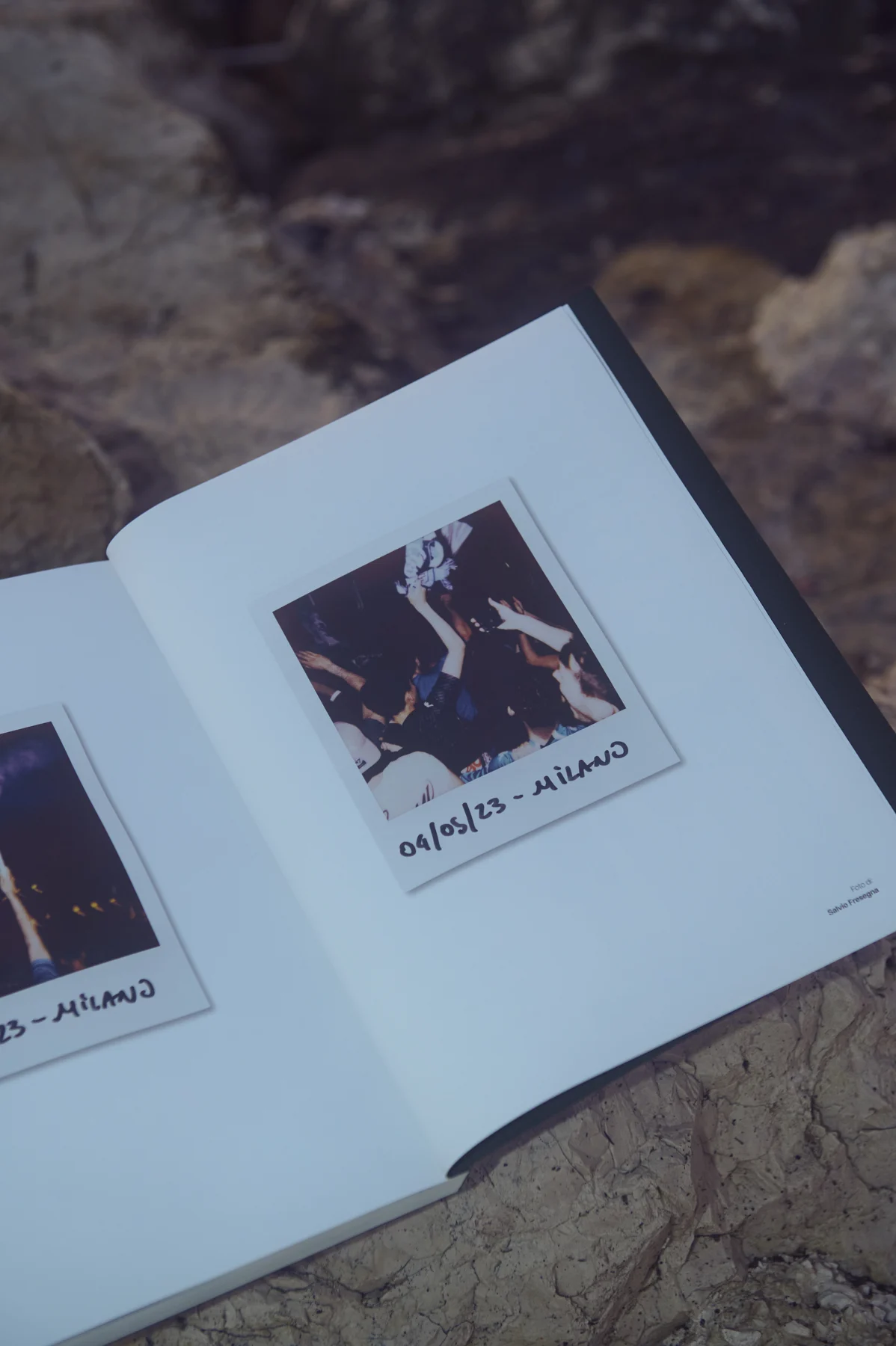 Le immagini del libro davanti al mare.