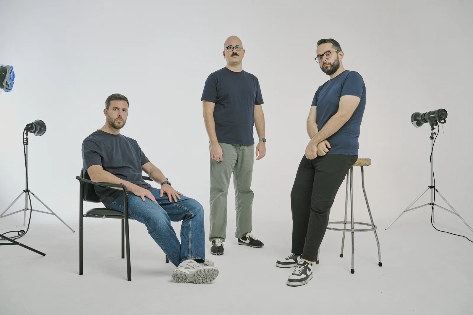 Il team Emporea nello studio fotografico