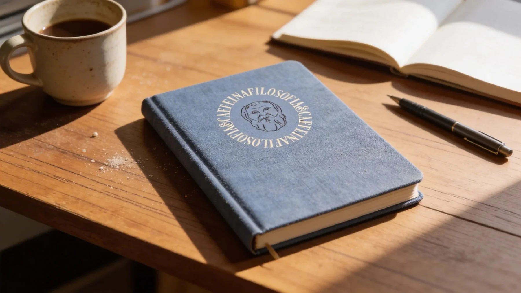 Agenda Filosofia e Caffeina: mockup di design.