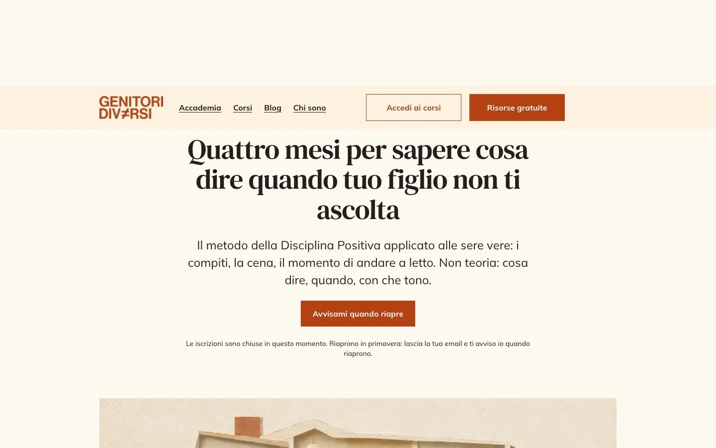L’Accademia nell’anteprima del nuovo sito.