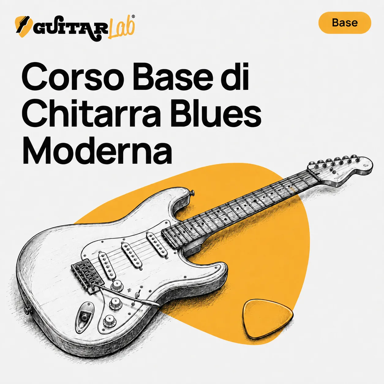 Corso Base di Chitarra Blues Moderna, copertina del corso.