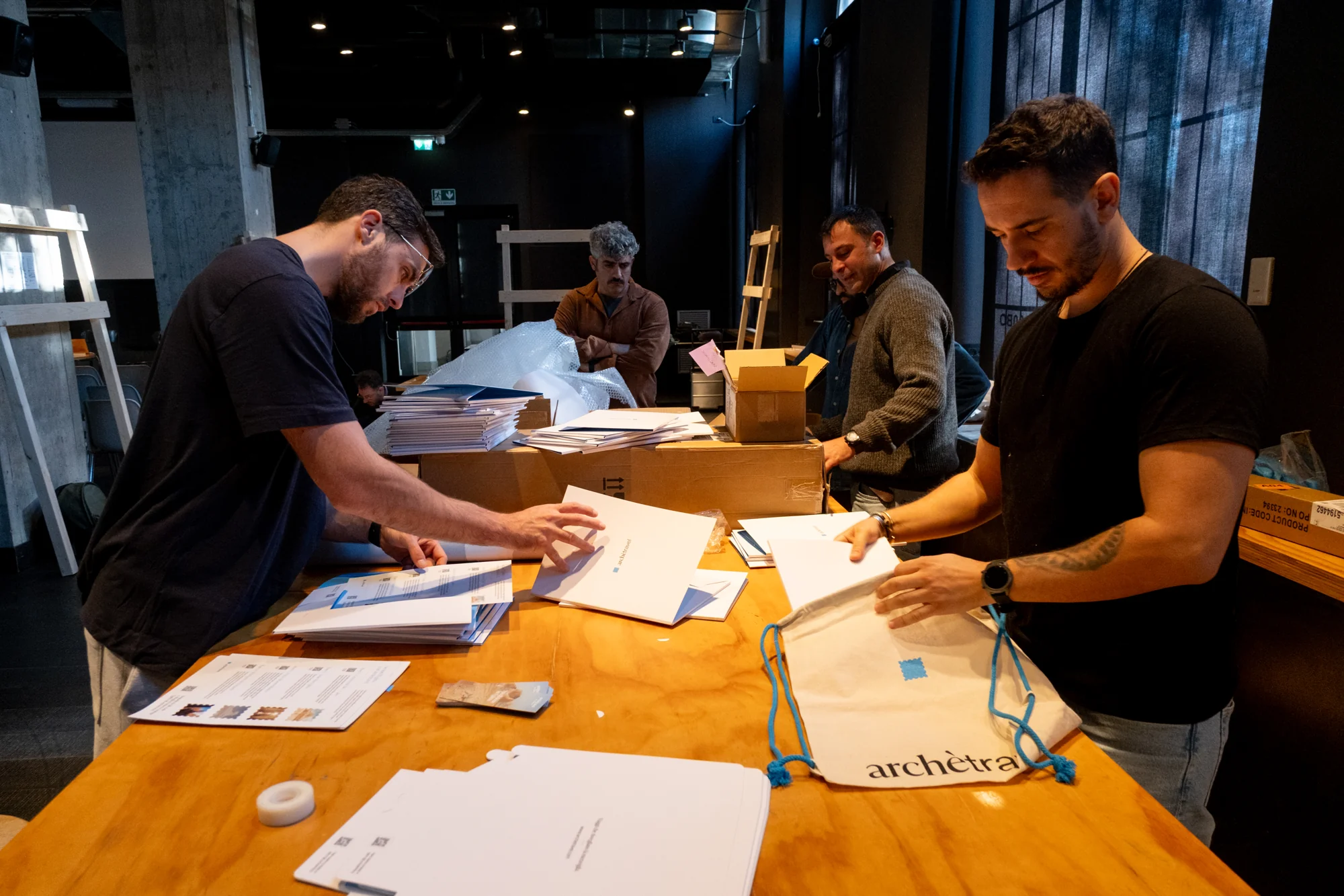 La preparazione dei materiali prima di archètravel Live.
