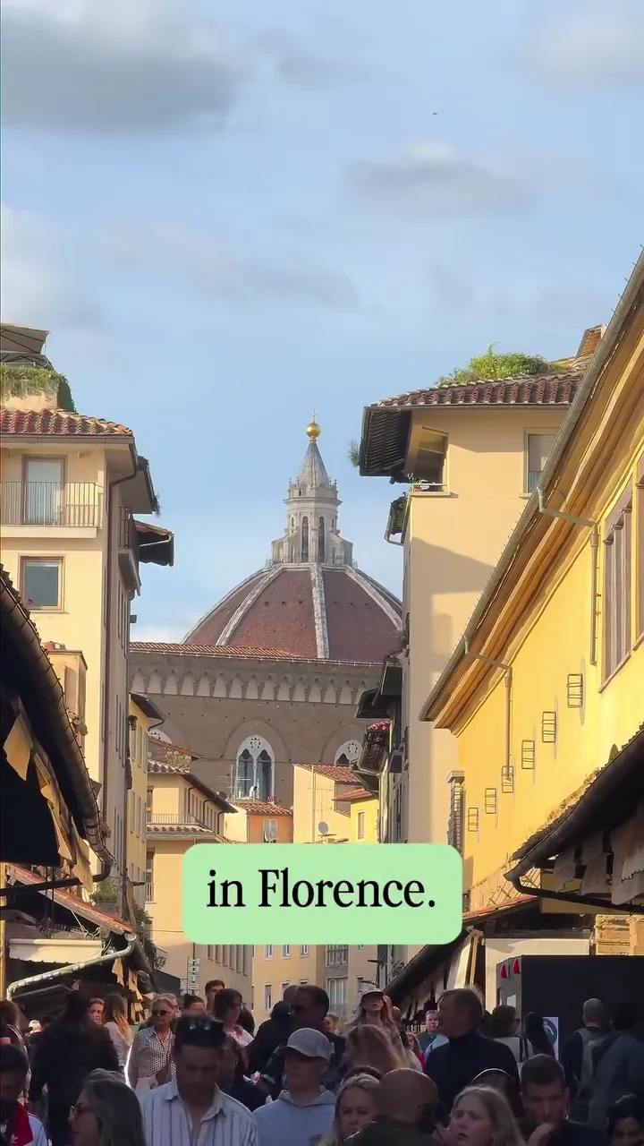 Le strade del centro di Firenze, dal reel pubblicato.