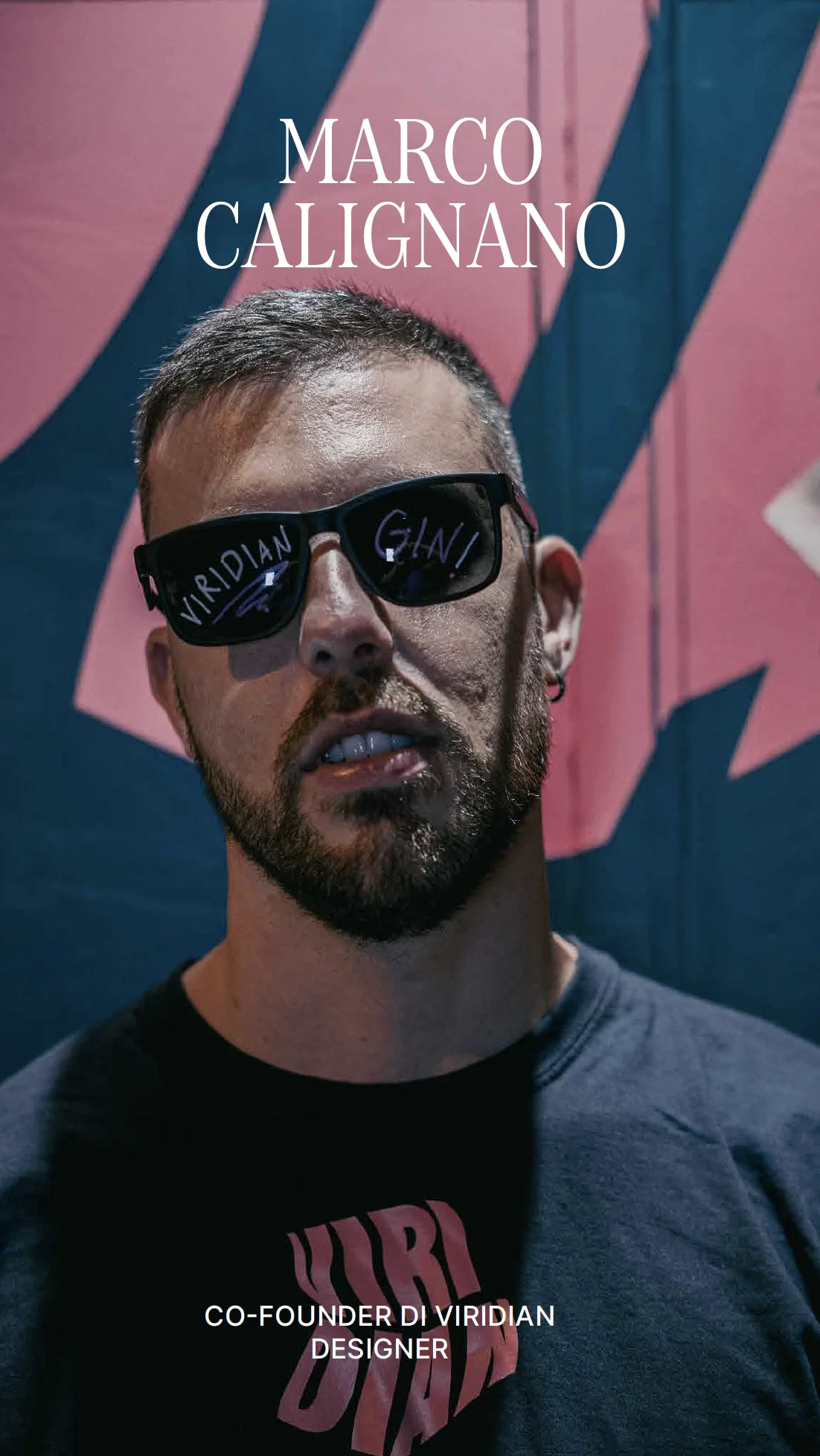Marco Calignano, co-creatore di Viridian, co-fondatore di Emporea e designer del brand.