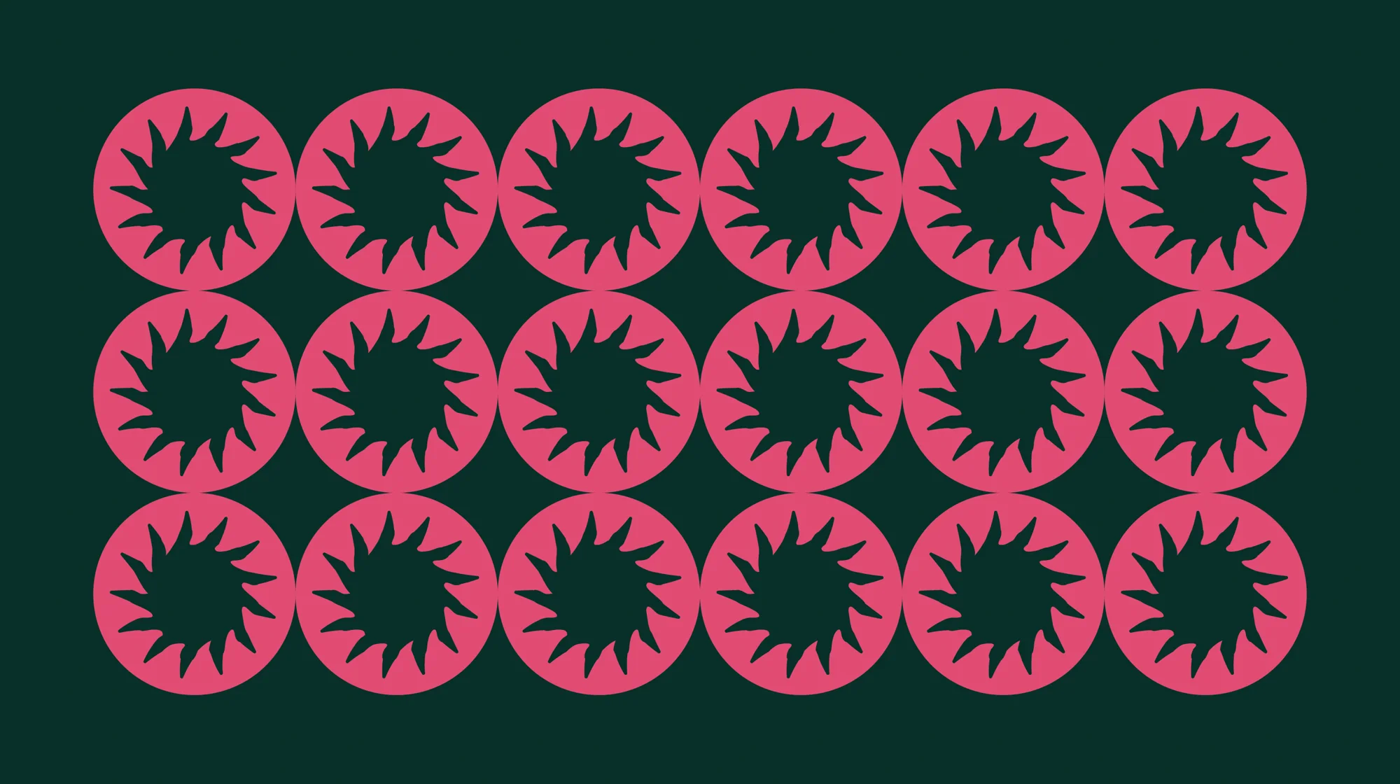 Il motivo grafico rosa e verde del sistema visivo Viridian.